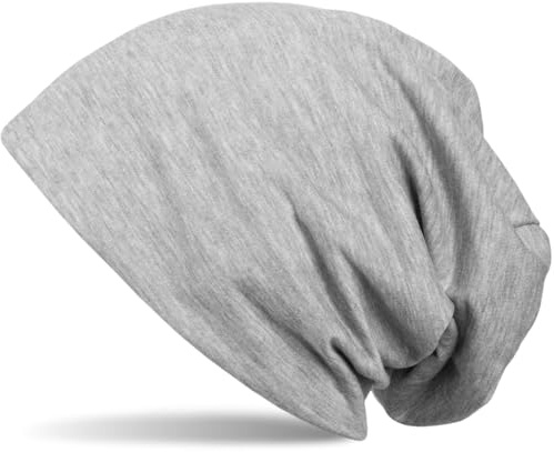 styleBREAKER Klassisk slouch beanie-mössa, lätt och mjuk, lång mössa, unisex 04024018, Ljunggrå, one size