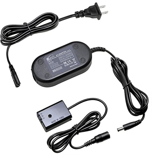 Glorich AC-PW20 AC Power Adapter NP-FW50 Dummy Battery Compatible with Cameras Sony Alpha ZV-E10 A7 A7R A7S A7II A7RII A7SII A6500 A6400 A6300 A6100 A6000 A5100 A5000 RX10 II III IV NEX-3 NEX-5 NEX-7
