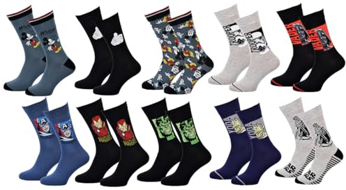 Disney Socks. Socken-Set, Fantasie-Lizenz, verschiedene Motive nach Verfügbarkeit Gr.