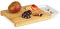 Relaxdays Tagliere in Bambù con Vaschetta Estraibile per Alimenti Tagliati e Raccogli Bucce, HLP: 3x30x25cm Beige/Bianco
