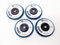 WELLERWERKZEUGE Juego de 4 discos de abanico de grano: 40/60/80/120 para Bosch GWS 10,8 10 8 12 V 12 76, Lijas para Lijadora, Accesorios Acero Inoxidable Madera Discos de Lijado