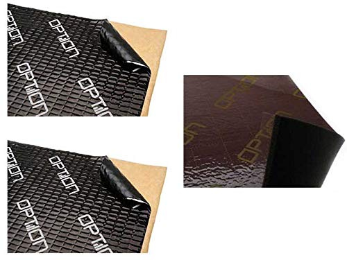 DÄMM-LITE Auto Dämmung - OPTION Dämmungspaket fürs Auto - 2X 75cm x 50cm OPTION Dämmungsmatte - 1x OPTION Selbstklebende Polyurethan Schaum Matte 50x70cm
