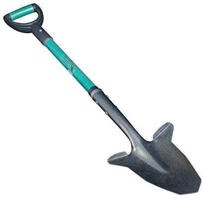 Spear Head Spade SHFD3 40 Teal Garden Spade Shovel - Gardening Shovel with a 9 x 11 Beveled Blade, Steel-Reinforced Fiberglass Long Handle & Cushioned D-Grip - Digging Spade for Planting