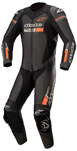 Alpinestars GP Force Chaser 1-Teiler Motorrad Lederkombi, schwarz/rot, 58