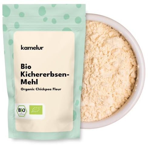 Kamelur Bio Kichererbsenmehl 1 kg – Fein gemahlen aus biologischem Anbau, ohne Zusätze, vielseitig für Falafel, Puffer & herzhafte Küche