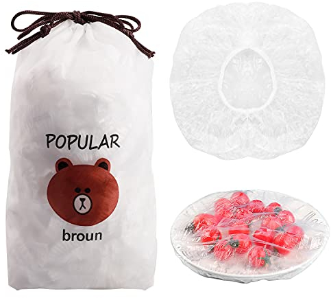 100 Pcs Fresh Keeping Bags, Cling Film Bag Plastic Food Storage Covers for Fruit Preservation and Food Storage