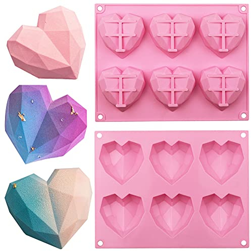 Shao hua HDWM - Stampo in silicone a forma di cuore, acrilico