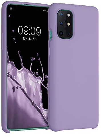 kwmobile Handyhülle für OnePlus 8T Hülle - Case Silikon - Kabelloses Laden - Schutzhülle Cover in Veilchen Lila