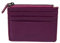 grande 3603 Porta carte in vera pelle per donna e uomo, portafoglio sottile e minimalista con cerniera (viola)
