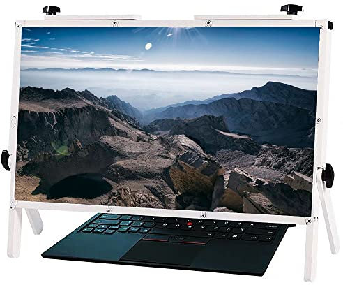 ACiyD Computer Screen Magnifier Laptop Screen Magnifier Newest ersion, 22 Foldable Screen Magnifying Glass Protector, for Laptop Ultra-Clear Blu-Ray 5X Reading Amplifier (White) (White)