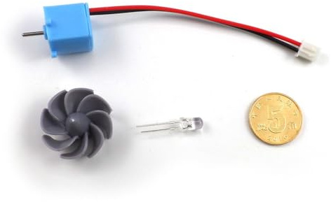 Baluue Generador Hidroeléctrico Eólico Modelo De Enseñanza De Generador De Energía Mini Eólico Y De Agua Para Demostraciones De Física Kit De Ensamblaje Diy 5.39X0.62X0.62 in