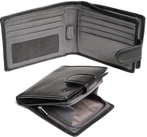 Lavalen® Geldbörse Herren Leder - Portmonee Herren Groß - Portemonnaie Herren Leder Handgemachte - Geldbeutel Herren - Brieftasche Herren mit Münzfach - Geschenke für Männer Geschenke.