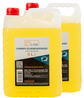 D.LINE Sommerscheibenreiniger Konzentrat, 2er-Pack, 10 Liter