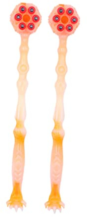 Sechs Perlen Lotus Massagehammer, 1 Stück Abs, Doppelkopf | Bambusgelenk Design, Praktisches Antirutsch Format, Tragbar für Rücken und Schultern