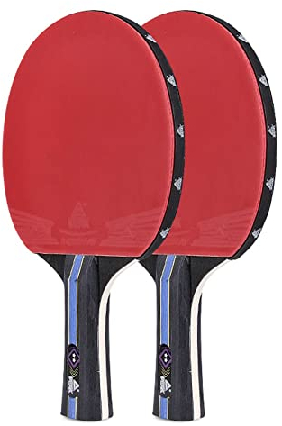 Tischtennisschläger, Tischtennisschläger, Tischtennisschläger, professionelles Tischtennis-Paddel-Set mit 2 Schlägern, 6 Bällen und tragbarem Koffer, zum Spielen im Freien oder drinnen (Farbe: B2, G