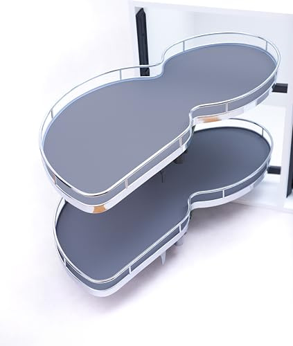 TMY Magic Corner Eckschrank Organizer Höhenverstellbarer Links 800 mm | Ausziehbare Schublade Küche, Auszug Küchenschrank Soft-Close-Funktion, Teleskopschublade Ausziehbar für Küchen Schrank