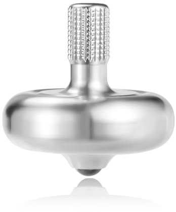 LOQATIDIS Hochwertiger Präzisions-Titankreisel, Lange Spinnzeit von mehr als 10 Minuten, perfekte Balance, Gute Verarbeitung, verschleißfest, sturzsicher, rostfrei (Thor Silber)