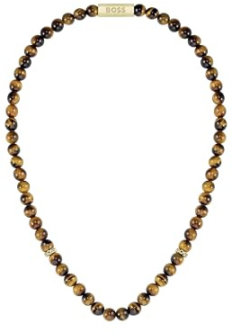 BOSS Jewelry Halskette für Herren Kollektion SPHERE STONES Mit Tigerauge Steinen - 1580663