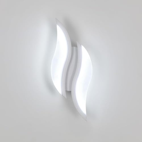 Comely Lámpara de Pared LED 20 W (~2400 lm) – Diseño Moderno Blanco 29×10×5 cm – Luz Blanca Fría 6500 K para Pasillo, Escalera o Salón
