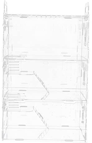 Transparenter Acryl Käfig Hamsterschloss Villa für Kleintiere