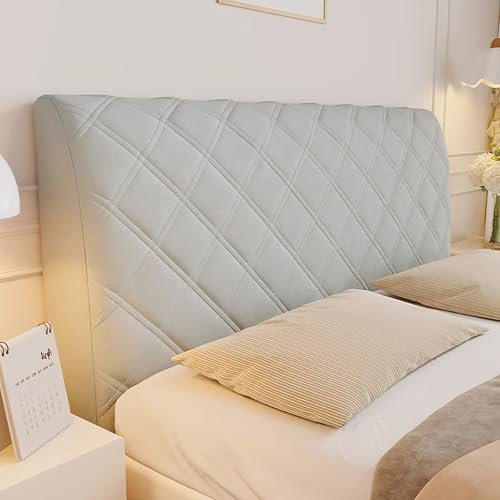 Verdicken Kopfteil Bezug, Weicher Strecken Bettkopfteil Hussen, Schlafzimmer Staubdichte Schutzhülle Headboard Cover, Bettrückenlehne, Universeller Bettdecke für Kopfteil(Grau,190CM x 70 cm)