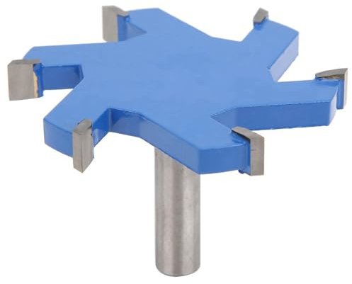 Baxnore Fresa per scanalatura, Fresa a forma di T, Utensile da taglio per legno con gambo da 12 mm, Fresa a 6 denti, Fresa per scanalatura per la lavorazione del legno