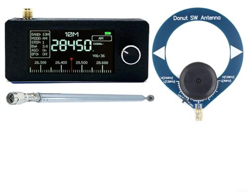 HOHOVYVY SI4732 Radio de poche 0,5-108 MHz Récepteur avec pour ESP32-S3 Écran IPS 1,9 LSB USB AM FM Modes 800 mAh Batterie (B)