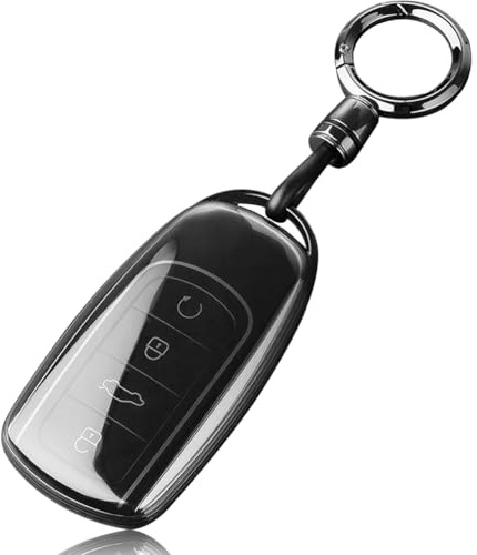 XMSCN Funda de TPU para llavero Chery Jaecoo J7 J8 J9 Tiggo 8 Pro Tiggo 8plus 5 Plus 7 Pro Max Omoda 5 C5, accesorios con llaveros, protector de llave inteligente, funda de TPU de 4 botones (Estilo 1)