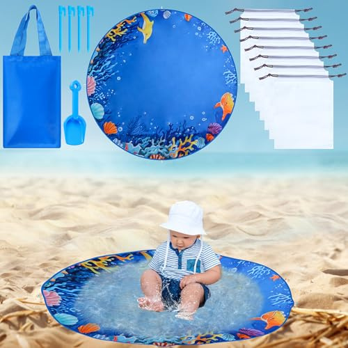Muximud Beach Puddle Pool 59 Water Play Mat Kiddie Pool Toddler Outdoor