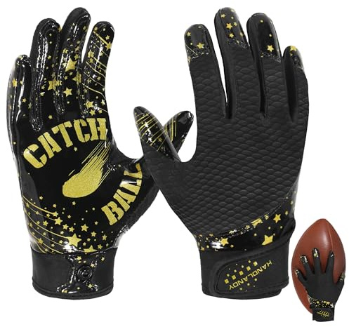 GIAMZONP Football Gloves for Kids, Youth & Adults – Super Sticky Receiver Gloves with Strong Grip & Durability – Great Gift for Boys, Girls & Men
