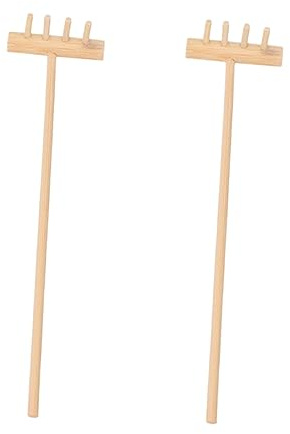 GANAZONO 2pièces Mini Râteau De Jardin Zen Râteau pour Bac à Sable Lot de Mini Râteaux Outils De Sable Cadeau pour Garçon Fille