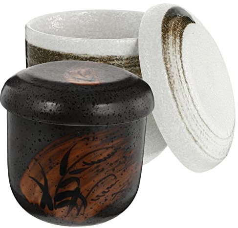 DONFAMDS 2piezas Cuencos De Sopa Tapa Cerámica Para Estofado Perfectos Para Guisar y Caliente