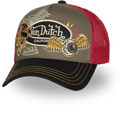Von Dutch – Gorra ajustable para hombre y mujer, gorra de camionero con parches, Talla única