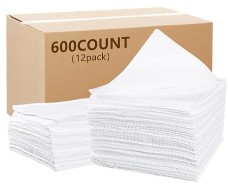 Disposable Face Towels 10×12 Makeup Remover and Clean Soft and Thick Dry Wipes Facial Tissue XL Towelettes 600 Count