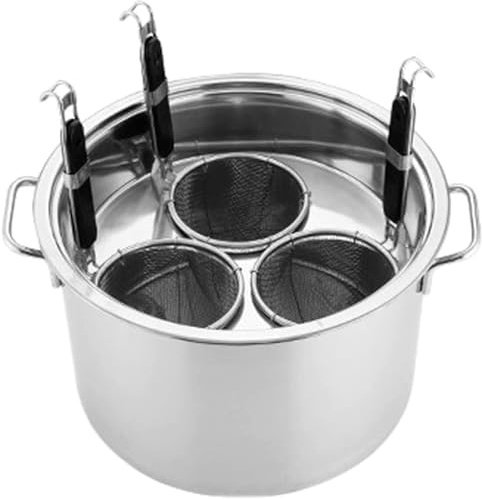 Pentola per pasta con cestello, strumento di cottura in acciaio inox per tagliatelle, gnocchi e zuppe