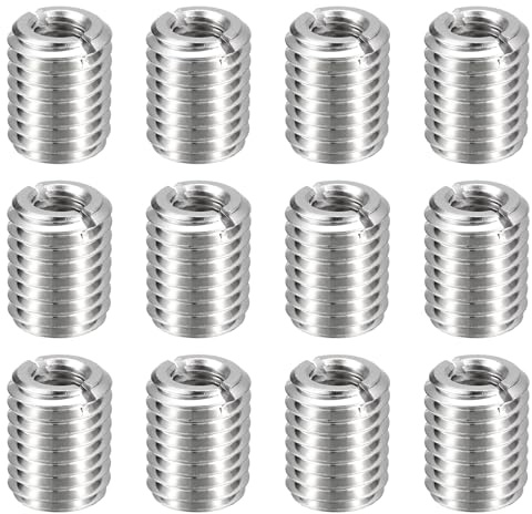 QUARKZMAN 12 Pezzi Inserti Filettati M8x1.25 Femmina M14x2 Maschio 18mm | Dadi Riduttori In Acciaio Inossidabile Metriche Manicotti Autofilettanti