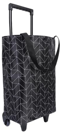 UKCOCO Carrello della Spesa Pieghevole con Manico Telescopico, Borsa Trolley Portatile con Ruote per Salire le Scale, Carrello Riutilizzabile per Uso Domestico e Attività All'aperto