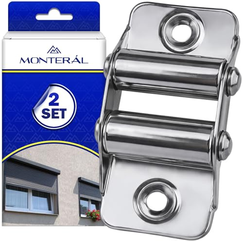 2 x Doble Rodillo Guia Correa Persiana Enrollable en Metal Resistente | Pasacintas Persiana - Garantía de 10 Años - MONTERAL