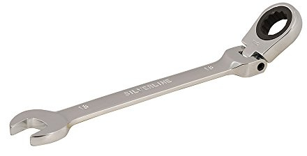 Silverline 763605 Ring-Maul-Ratschenschlüssel mit Gelenk 16 mm