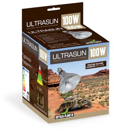 Reptiles Planet Lampe für Reptilien, mit Dampf, Quecksilber, UVA, UVB, Ultrasun 100 W