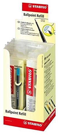 Kugelschreibermine STABILO® Ballpoint Refill, türkis und lila 10St