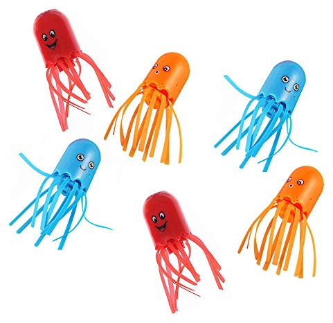 Amasawa 6 Stücke Quallen Spielzeug, Flaschentaucher Krake Qualle für Kinder Geburtstagsgeschenk Mitgebsel,Kindermagie Spielzeug (zufällige Farbe)
