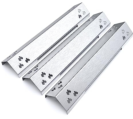 teileplus24 BR02-3-SM Gasgrill Edelstahl Brennerabdeckung kompatibel mit Burnhard Fred Basic/Big Fred Deluxe | Flavorizer Bars | Passgenau | Rostfrei | Brennerschutz