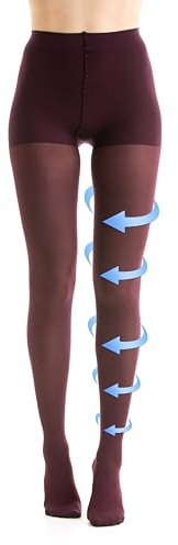 Gi&Gi Collant Contenitivi a Compressione Graduata 140 DEN 18-21 MMHG CLASSE 1, Calze Modellanti da Donna MICRO FIBRA OPACO, (IT, Testo, S, Regular, Regular, BORDEAUX)