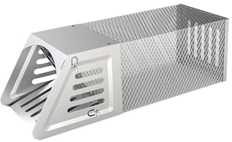 Generisch Automatische Mausefalle für Lebendtiere, 27,5 cm, Verzinkter Stahl, Wiederverwendbar für Innen/Außen, Effektiv & Verletzungsfrei