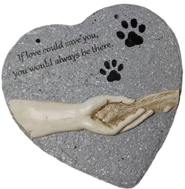 DXEHSEUY Ornamento commemorativo per cani in pietra per tomba del cane, regalo per aiuola e portico da giardino