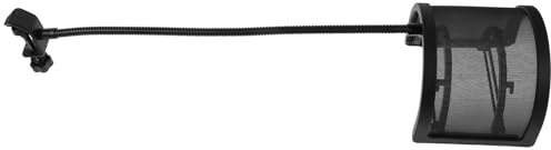 U Shaped Recording Microphone Pop Filter Black Metal Mesh | Handheld and Vocal Use, Studio Recording Setup, Washable Build with Easy Installation