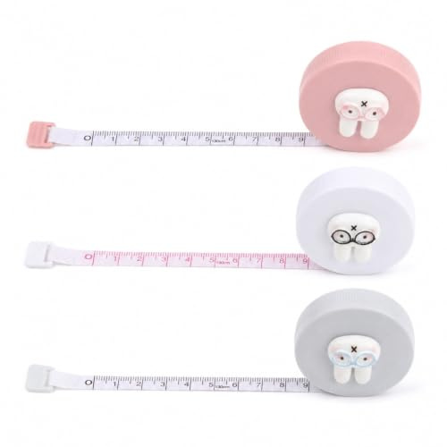 3 Piezas Cinta Métrica Corporal 1.5 m, Cinta Métrica Costura Retráctil, Metro Costura Flexible, Métrica de Doble Cara Cinta de Costura Medir Cuerpo Retráctil, para Costura, Medición Corporal, Ropa