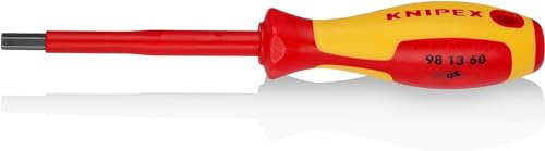 KNIPEX Screwdriver, VDE-Tested 212 mm, 98 13 60 | For Hexagon Socket Screws Insulated with Multi-Component Grips