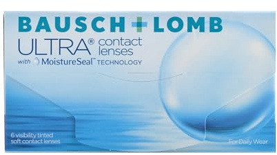 Bausch + Lomb Ultra, sphärische Premium Monatslinsen, Kontaktlinsen weich, 6 Stück BC 8.5 mm/DIA 14.2 / -5.50 Dioptrien